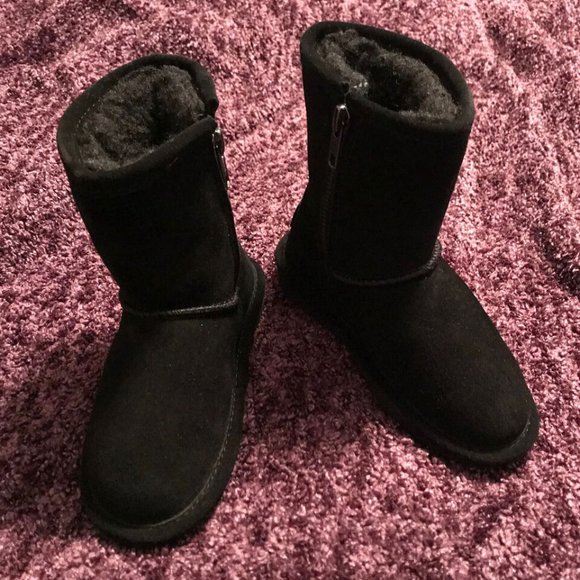 BearPaw Emma Toddler Zipper Boots - Black (Toddler 9) - Picture 3 of 4